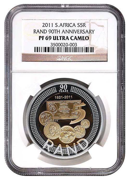 2011 SARB BI COLOUR CROWN - PF69 ULTRA CAMEO - SILVER AND GOLD - 1 AVAILABLE